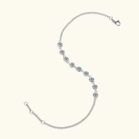 Inlaid Moissanite 925 Sterling Silver Bracelet - V.I.P Digital Presence