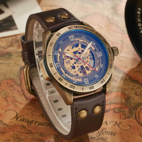 SHENHUA Men's Fashion Hollow out Watch Antique Fully Automatic Mechanical Watch - V.I.P Digital Presence