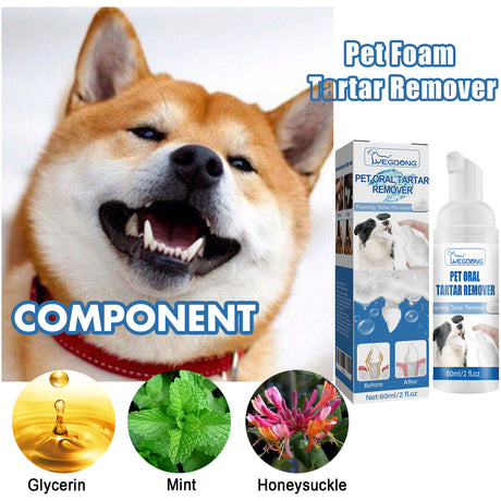 Pet Tartar Remover, Removing Dental Calculus Yellow Teeth Halitosis Cleaning Teeth Mouth Foam Cleaner - V.I.P Digital Presence