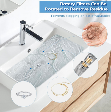 Bathroom Sink Drain Strainer for 1.1-1.29 Inch, Pop Up Bathroom Sink Stopper Hair Catcher with Stainless Steel Filter Basket, for US Bathroom Sink Drain Stopper Basin Drain Filter Replacement-1pcs - V.I.P Digital Presence
