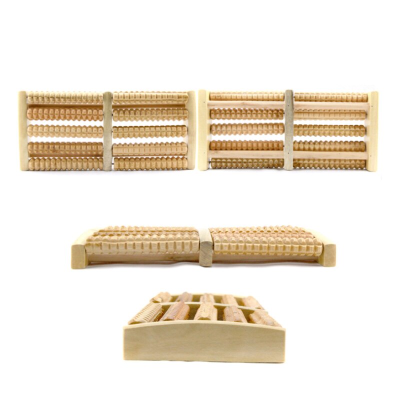 Wooden foot massager high quality wooden five row stress relieving treatment relaxing massage roller health massage tool - V.I.P Digital Presence