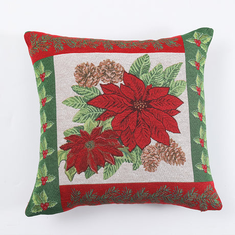 Christmas Pillow Cover (without core) Woven Cartoon Elk Snowman European and American Festival Cushion Sofa - V.I.P Digital Presence