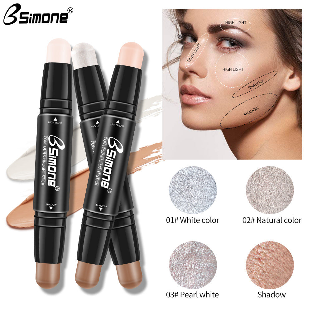 Double-Ended Highlighting Stick Concealer Nose-Shadow Highlighter To Fix Spots Side Shadow Highlighter Stick - V.I.P Digital Presence