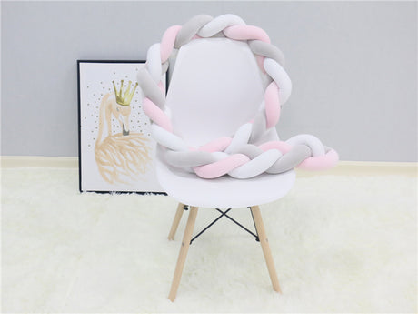 1Pcs 1M/2M/3M Baby Handmade Nodic Knot Newborn Bed Bumper Long Knotted Braid Pillow Baby Bed Bumper Knot Crib Infant Room Decor - V.I.P Digital Presence