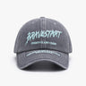 Gorra de béisbol sencilla y moderna para exteriores, versátil, con ala curva y bordado de letras para hombre y mujer, con lengüeta plana y cara lavada.