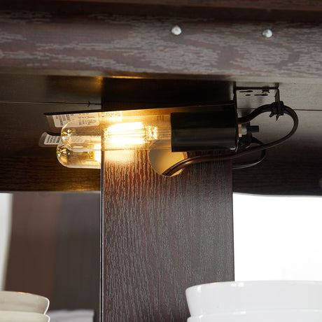 Light colored glass cabinet with adjustable glass frame Curio display cabinet, 2 doors and 1 drawer light bulb cherry color - V.I.P Digital Presence