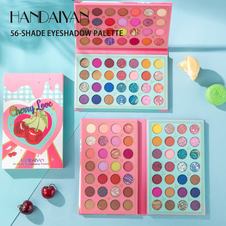 HANDAIYAN 56 Color Makeup Eyeshadow Palette Pearlescent Matte Sequins Eyeshadow Man Show Stage Makeup - V.I.P Digital Presence