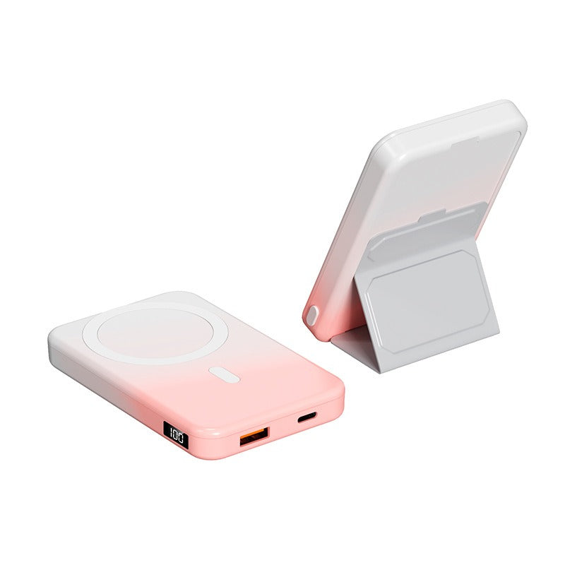 Estación de energía inalámbrica portátil de 10000 mAh y 22,5 W con logotipo personalizado, soporte de carga rápida, banco de energía magnético 