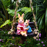 Simulated rabbit reading animal ornament - V.I.P Digital Presence