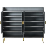 U-Can shoe cabinet with door, 11 layer shoe cabinet with adjustable shelves, modern wooden shoe cabinet (matte surface) - V.I.P Digital Presence