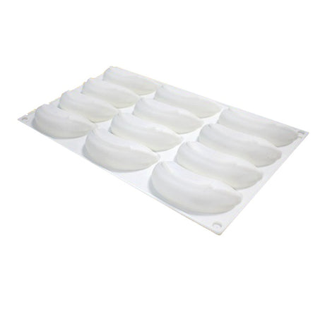 Silicone Mousse Cake Mold for French Desserts and Chocolate Filling - 12-Cavity Banana Shape - V.I.P Digital Presence