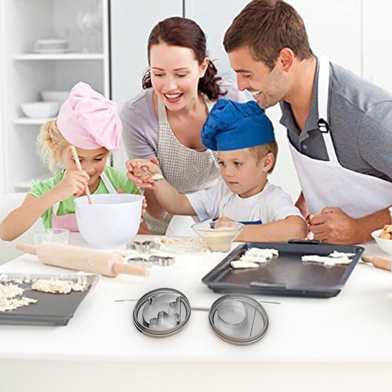 Sugar Candy Tools: Stainless Cutters, Choco Molds, Umbrella Cutter, 6 - pce Biscuit Kit for Fam & Party - V.I.P Digital Presence