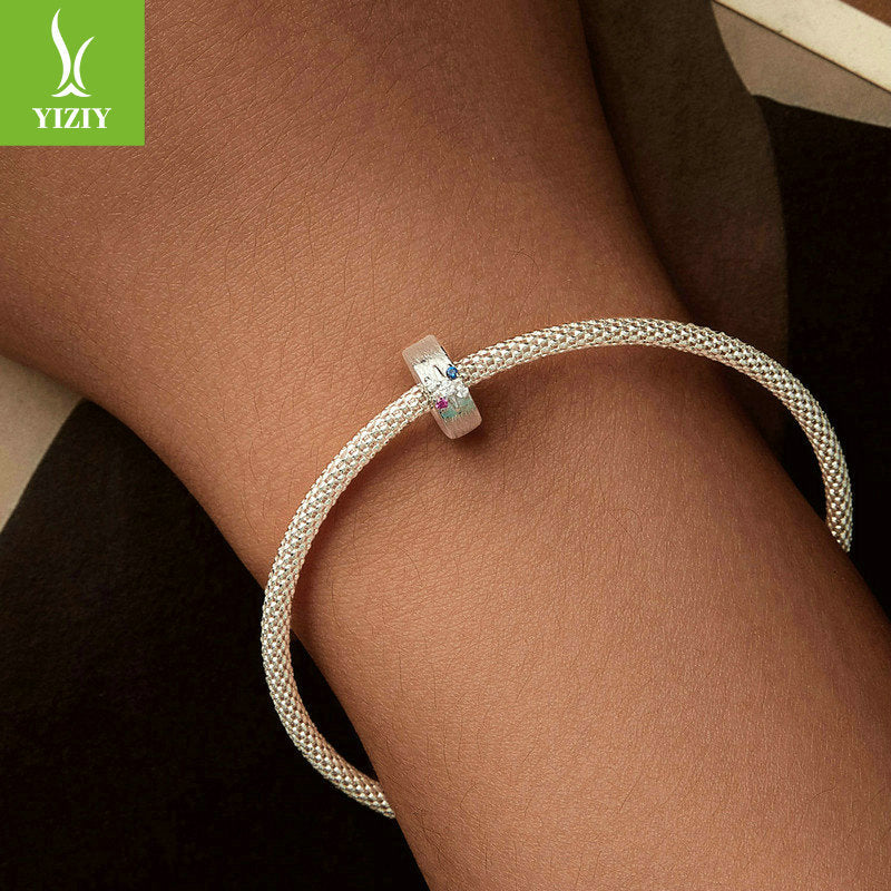 Yinziyun Original Starry Silicone Positioning DIY Bracelet with Separated Beads, niche s925 Silver Brushing Effect Bracelet Beads - V.I.P Digital Presence