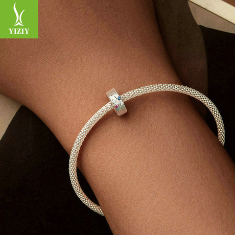 Yinziyun Original Starry Silicone Positioning DIY Bracelet with Separated Beads, niche s925 Silver Brushing Effect Bracelet Beads - V.I.P Digital Presence