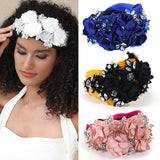 Handmade fabric three-dimensional flower embroidery headband - V.I.P Digital Presence