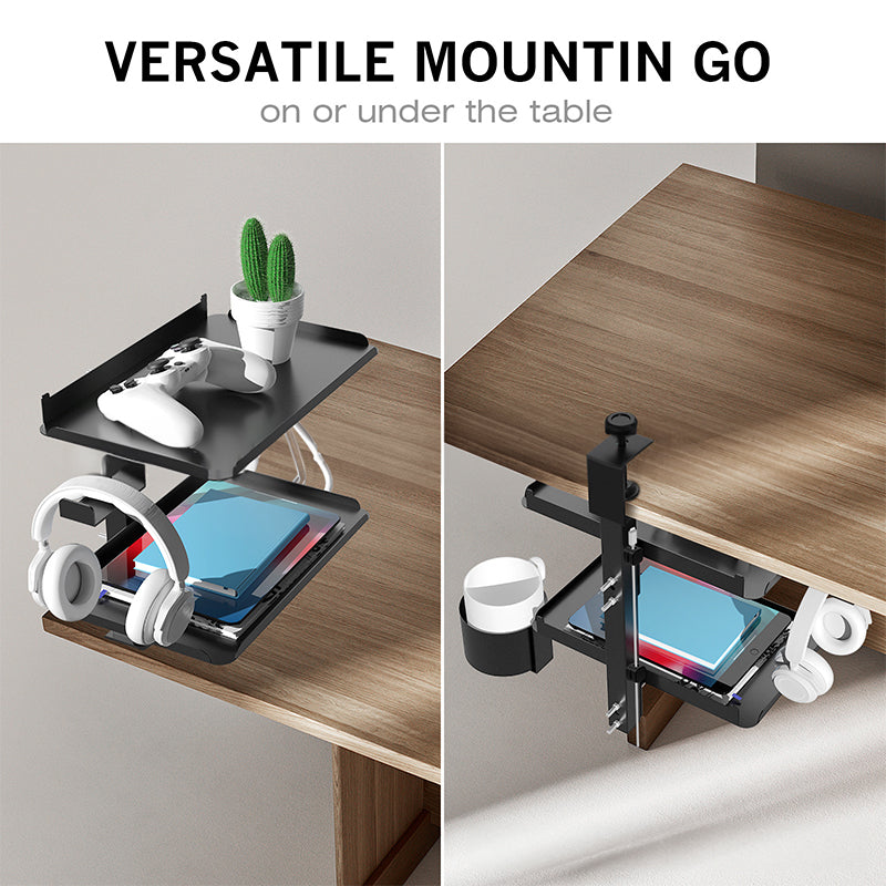 3 - Tier Multifunctional Desk Side Storage Rack - Organize Your Workspace Effortlessly - V.I.P Digital Presence