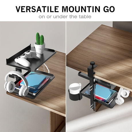 3 - Tier Multifunctional Desk Side Storage Rack - Organize Your Workspace Effortlessly - V.I.P Digital Presence