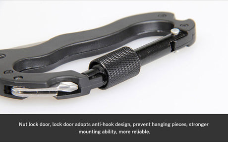 5 in 1 Outdoor Multi Function Mountaineering Buckle Fast Hanging Buckle Cross Screwdriver Carabiner Bottle Opener Wine Opener - V.I.P Digital Presence