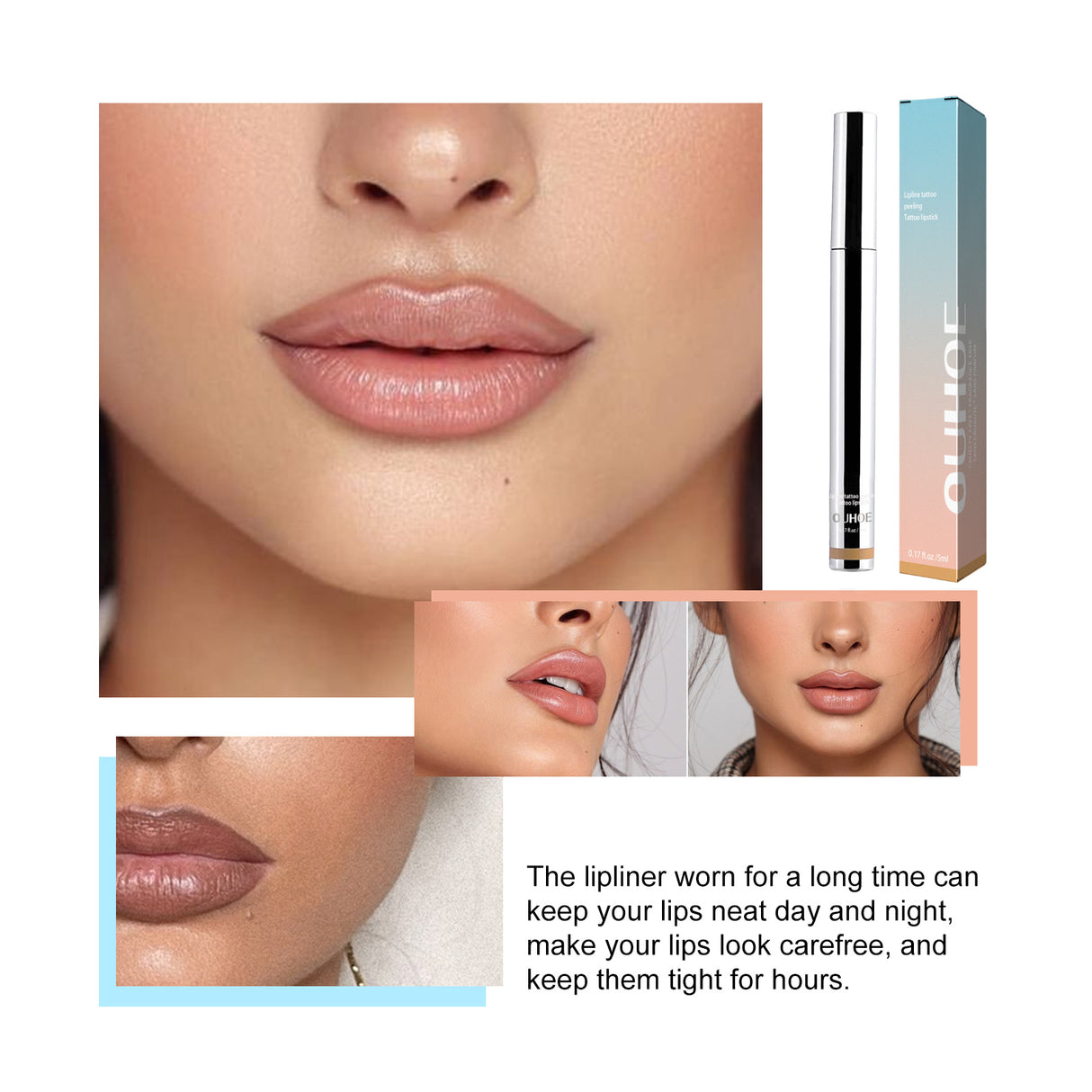 Peel Lip Liner, Plump Lip Lines Show Lip Color Without Makeup Peeling Lip Liner - V.I.P Digital Presence