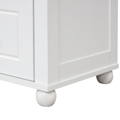 Tall bathroom storage cabinet with two drawers and adjustable shelves for independent storage - V.I.P Digital Presence