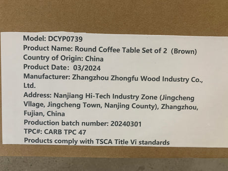 A set of nested coffee tables, 27.6-inch round coffee table, industrial wood veneer, with sturdy metal frame (brown) - V.I.P Digital Presence