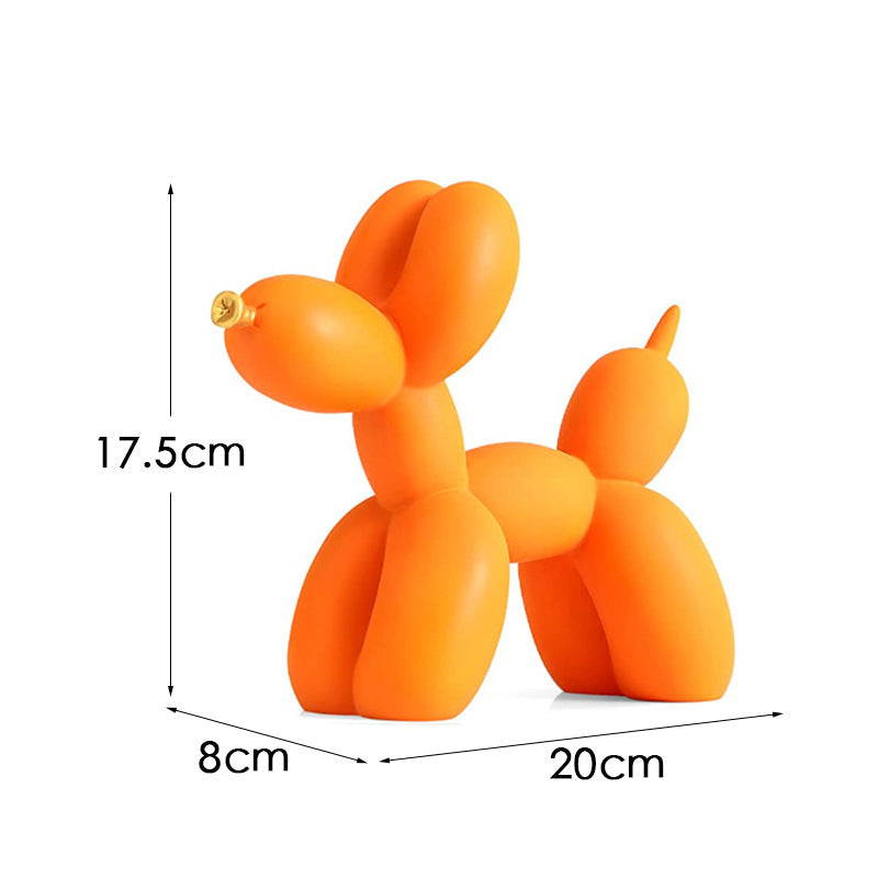 New black and white plaid balloon dog ornaments creative TV cabinet wine cabinet living room porch resin crafts - V.I.P Digital Presence