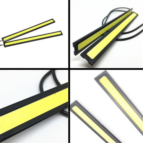 4/2Pcs 17CM Universal Car COB LED Strip Car Running Fog Lamp Driving Strip Light Waterproof 10-16V Flexible Led Strip Accessorie - V.I.P Digital Presence