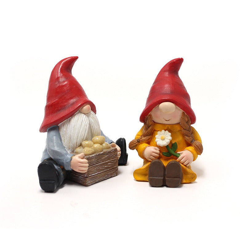 Resin Couple Dwarf Decoration Creative Courtyard Garden Elf Dwarf - V.I.P Digital Presence