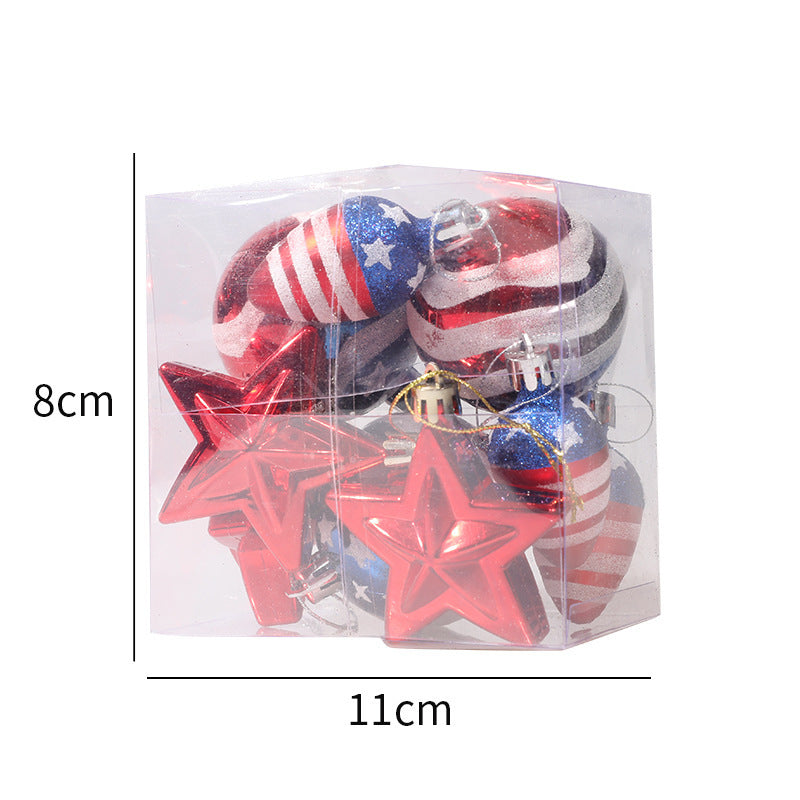 Christmas Ball Independence Day Decoration Hanging Ball Christmas Tree Decoration Prop American Plastic Ball Set - V.I.P Digital Presence