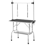 36" Professional Dog Pet Grooming Table Adjustable Heavy Duty Portable w/Arm & Noose & Mesh Tray - V.I.P Digital Presence