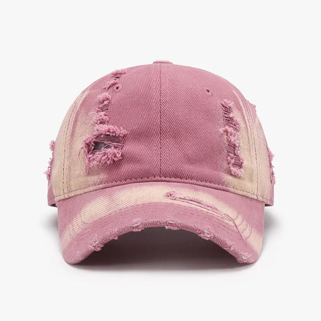 Distressed Adjustable Cotton Baseball Cap - V.I.P Digital Presence