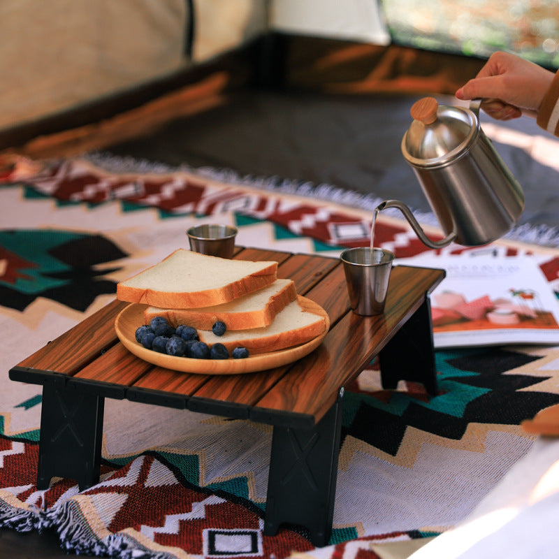 Mesa de picnic plegable, ligera, portátil y ultraligera, de aluminio, para acampar y hacer senderismo al aire libre.
