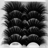 5D 25mm 5 Pairs Mink Eyelashes Multi-Layer Lengthening Thick Thickened False Eyelashes - V.I.P Digital Presence