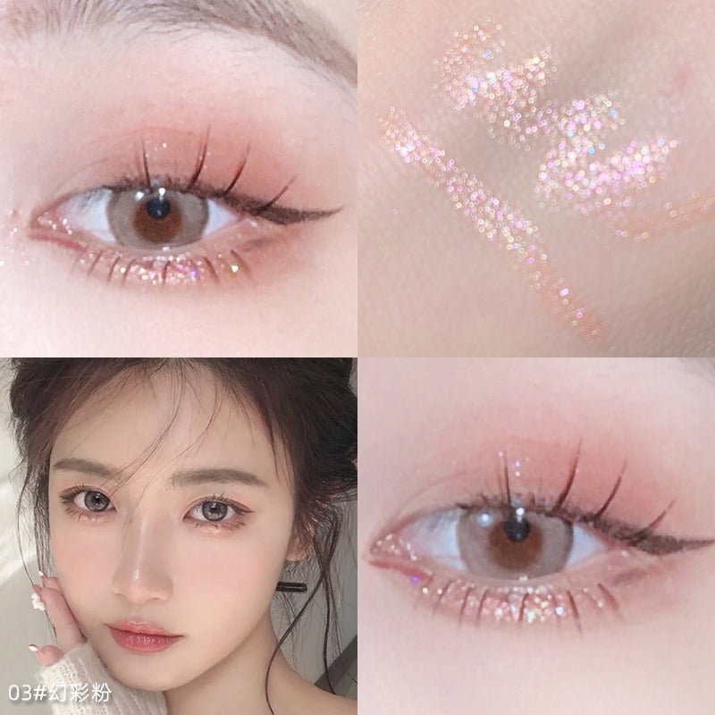 1Pcs  Diamond Glitter Eyeshadow Liner Pencil Face Makeup Highlighter Long lasting Matte Pink Silkworm Champagne Gold Eyeliner Pen - V.I.P Digital Presence