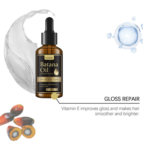 Batana Hair Care Essential Oil, Nourishing And Moisturizing Soft Repair Vitamin E Nourishes The Scalp And Gives It A Glowing Glow - V.I.P Digital Presence