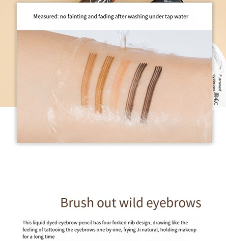 Long Lasting 5 Colors Sketch Liquid Eye Brow Pencil Waterproof Microblading Tattoo Fork Tip Eyebrow Pencil - V.I.P Digital Presence