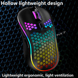 2.4G Wireless Cave Mouse Lightweight Gaming Mouse with Luminous 7 Color Breathing Light Computer Accessories - V.I.P Digital Presence