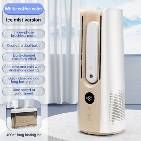 2025 NEW Portable Tower Fan – 6 Speeds, Mist Bladeless, for Bedroom/Living Room/Office - V.I.P Digital Presence
