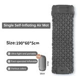 Colchoneta inflable doble para dormir para exteriores, con almohada y bomba incorporadas, para acampar, hacer mochilerismo y hacer senderismo.