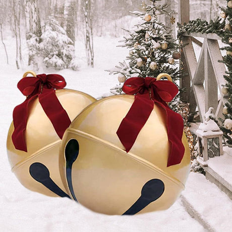 New inflatable Christmas bell with bow decoration for outdoor courtyard decoration - V.I.P Digital Presence