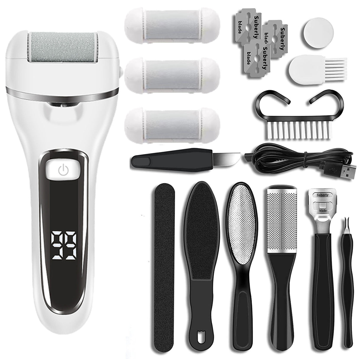 Electric foot grinder automatic rechargeable foot skin remover dead skin callus grinder pedicure tool - V.I.P Digital Presence