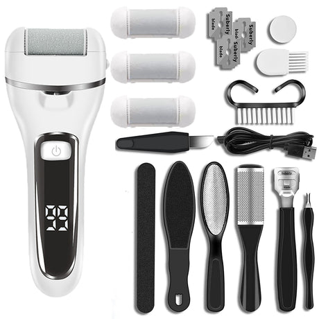 Electric foot grinder automatic rechargeable foot skin remover dead skin callus grinder pedicure tool - V.I.P Digital Presence