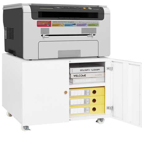 Office furniture Copier Cabinet white mobile pedestal file Printer Stand - V.I.P Digital Presence