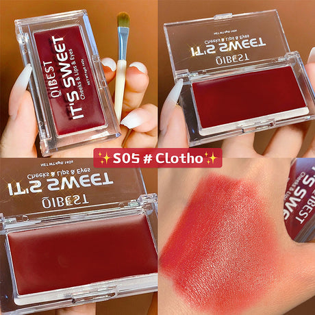 QIBEST Lipstick Eye Shadow Blush 3 In 1 Repair Volume Without Dizzy Makeup Natural Color Monochromatic Rouge Cream Eye Shadow Cream - V.I.P Digital Presence