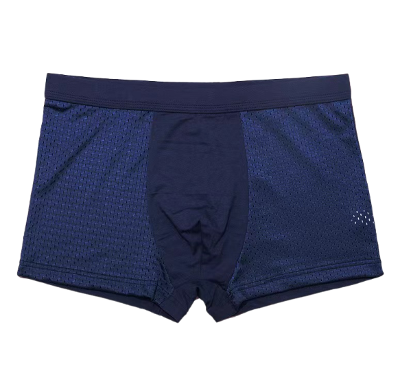 Modal Solid Ice Silk Antibacterial Underwear for Men's Mid Waist Breathable Four Square Corner Underwear - V.I.P Digital Presence