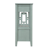 36'' Farmhouse Pine Wood Console Table Entry Sofa Table with 4 Drawers & 1 Storage Shelf (Retro Blue) - V.I.P Digital Presence