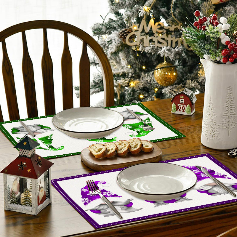 Christmas Dwarf Meal Mat Christmas Day Kitchen Table Decoration Insulation Mat Printed Table Mat - V.I.P Digital Presence