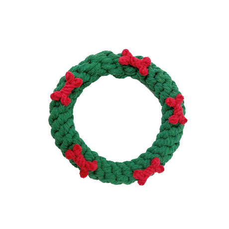 Christmas pet toy gift set dog teeth grinding bite resistant cotton rope hand woven - V.I.P Digital Presence