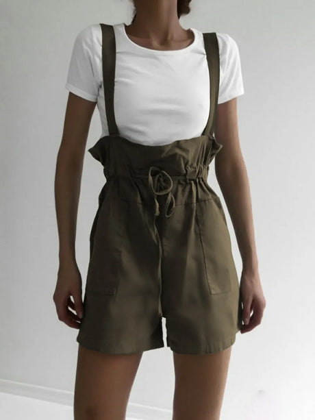Drawstring Wide Strap Overalls with Pockets - V.I.P Digital Presence