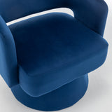 Swivel Barrel Chair, Velvet Accent Armchair 360 Degree Swivel Club Chair for Living Room Bedroom Reception Room - V.I.P Digital Presence